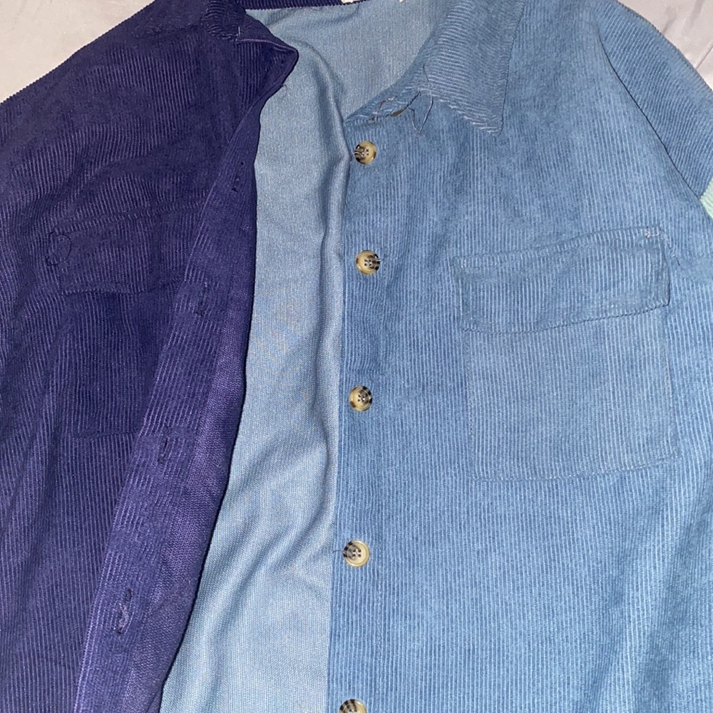 Blue Color Block Shacket - Picture 4 of 11